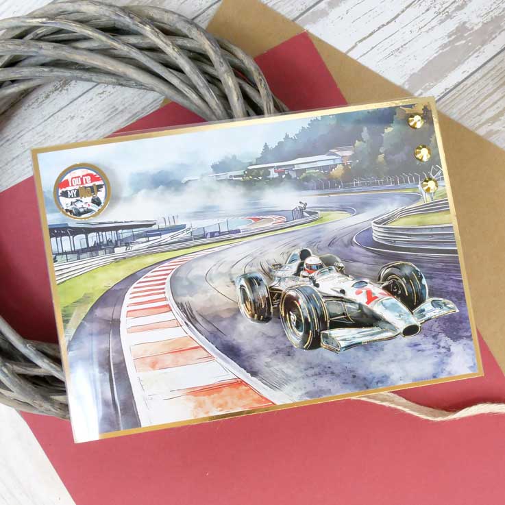 The Race is On Decoupage Topper Sheet