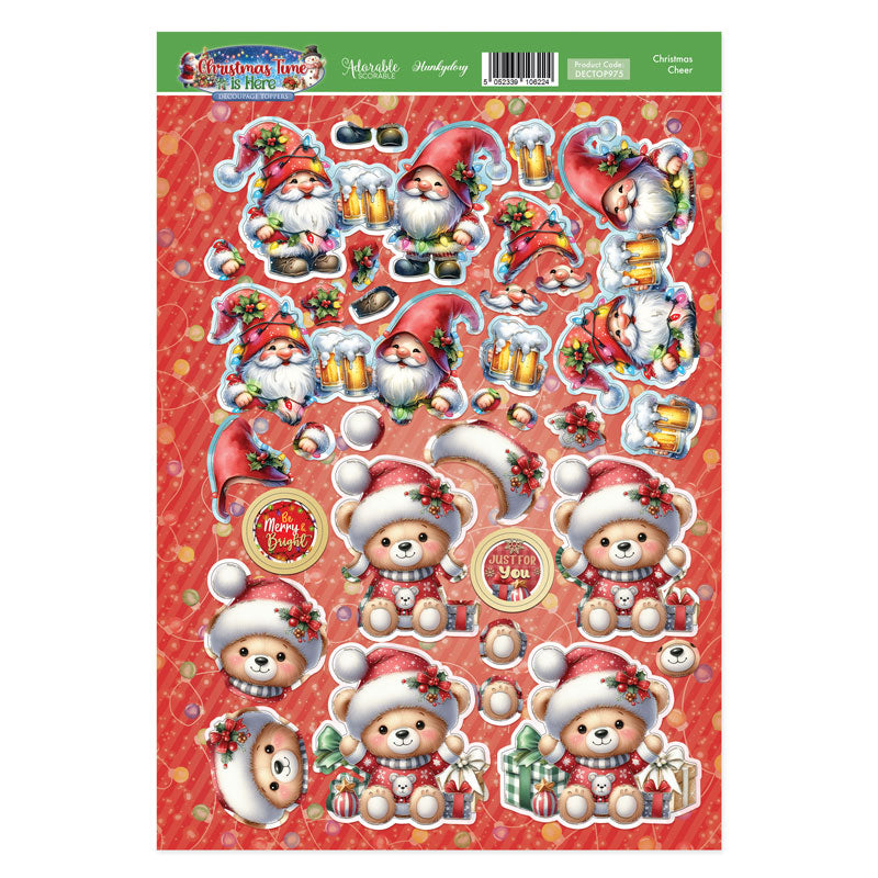 Christmas Cheer Decoupage Topper Sheet
