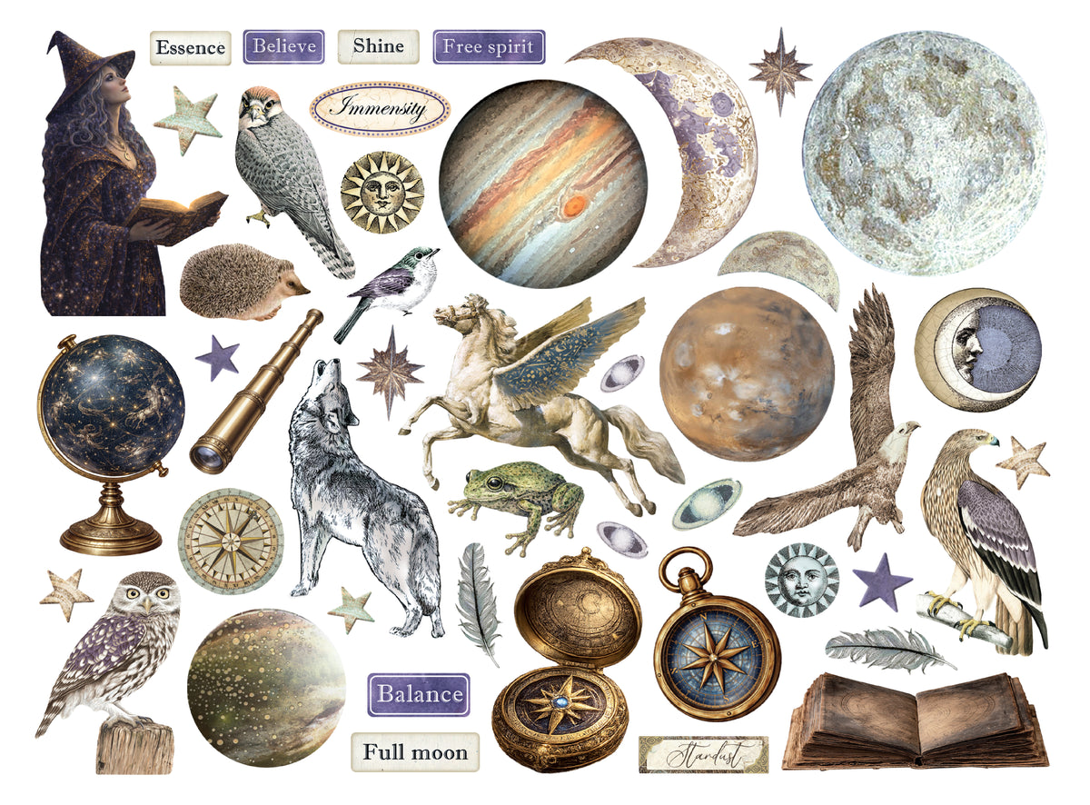 Printed Decorative Die Cuts For Art And Craft - Cosmos