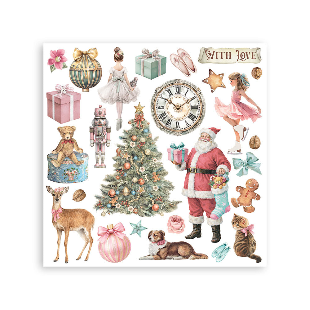 Printed Decorative Rub-On Kit For Art And Craft cm 15.5x15.5 - Winter Magic