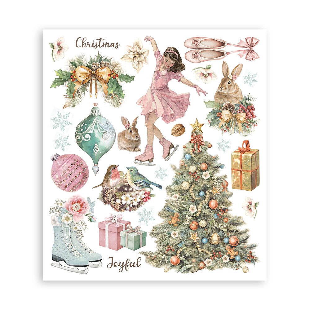 Printed Decorative Rub-On Selection For Art And Craft cm 20.5x23 - Winter Magic
