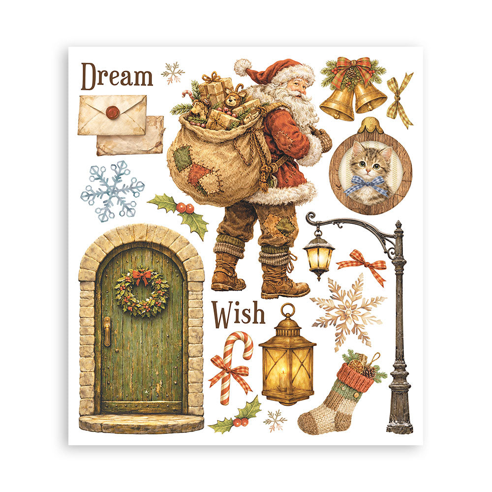 Printed Decorative Rub-On Selection For Art And Craft cm 20.5x23 - Silent Night