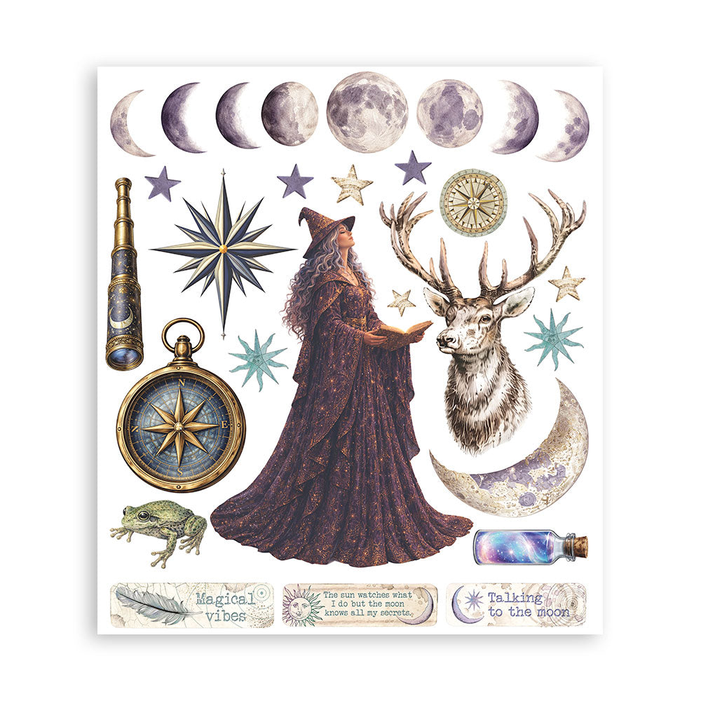 Printed Decorative Rub On Selection For Art And Craft cm 20.5x23 - Cosmos