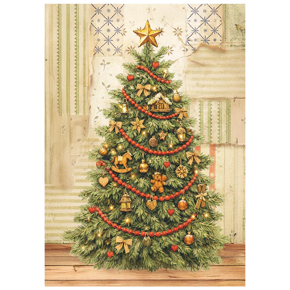 Printed Mini Rice Paper A6 8 Sheets For Art And Craft - Silent Night