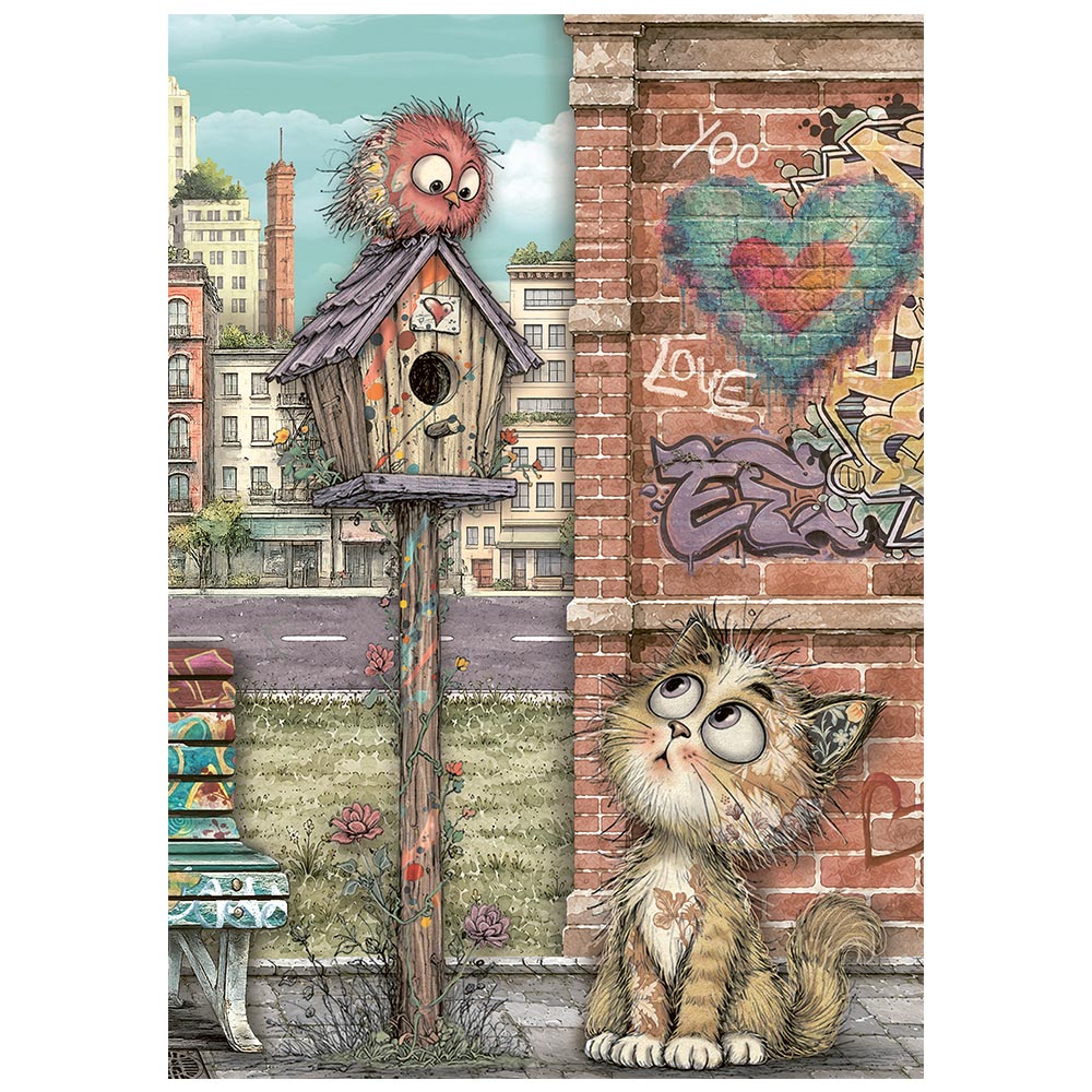 Printed Mini Rice Paper A6 8 Sheets For Art And Craft - Furry Friends 2