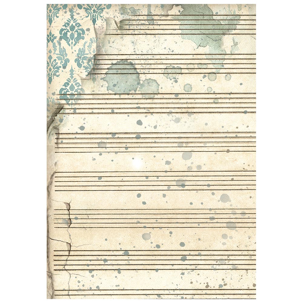 Printed 8 Rice Paper A6 Backgrounds Selection For Art And Craft - Symphony