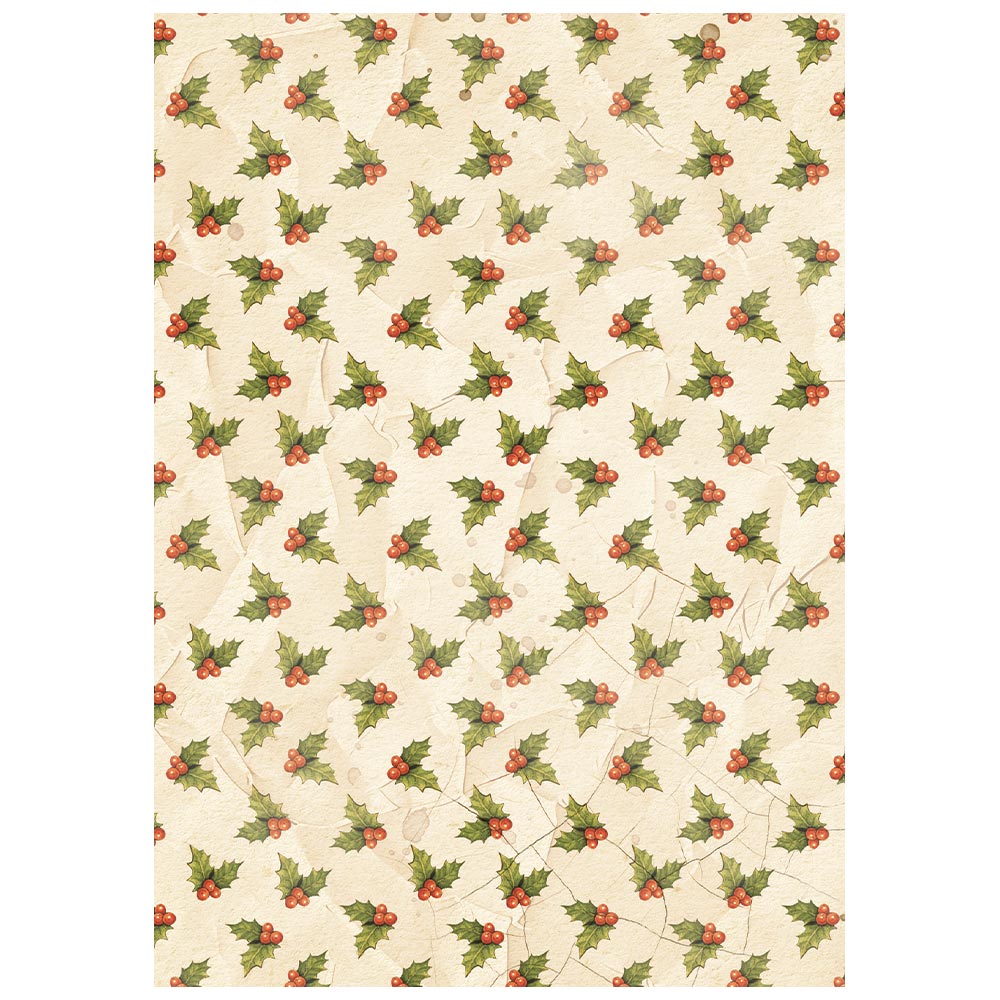 Printed 8 Rice Paper A6 Backgrounds Selection For Art And Craft - Silent Night