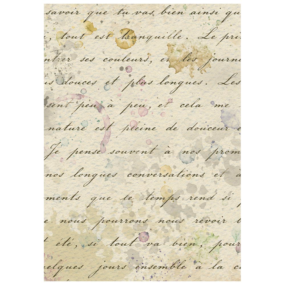Printed 8 Rice Paper A6 Backgrounds Selection For Art And Craft - Flowers And Poems