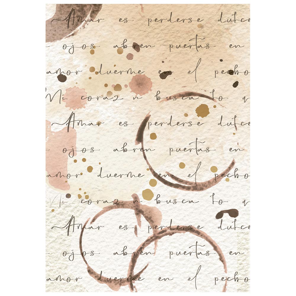 Printed 8 Rice Paper A6 Backgrounds Selection For Art And Craft - Flowers And Poems