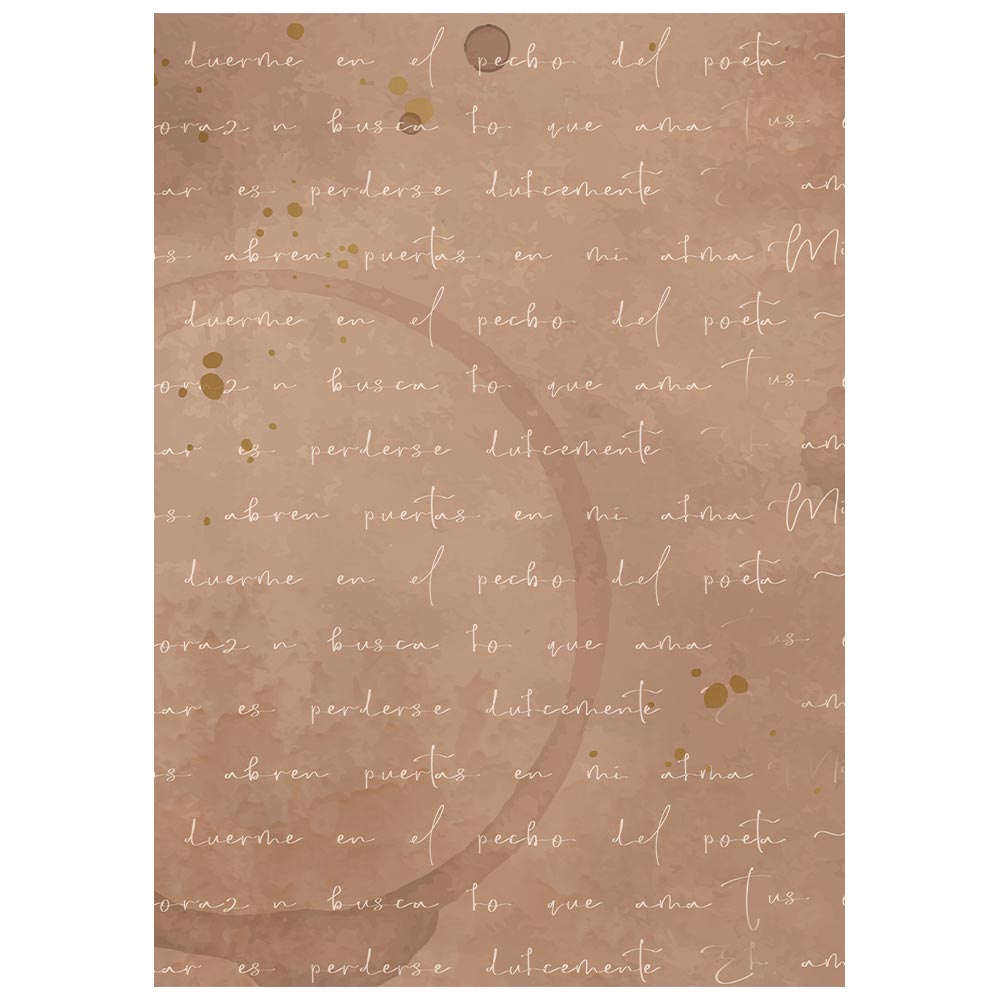 Printed 8 Rice Paper A6 Backgrounds Selection For Art And Craft - Flowers And Poems