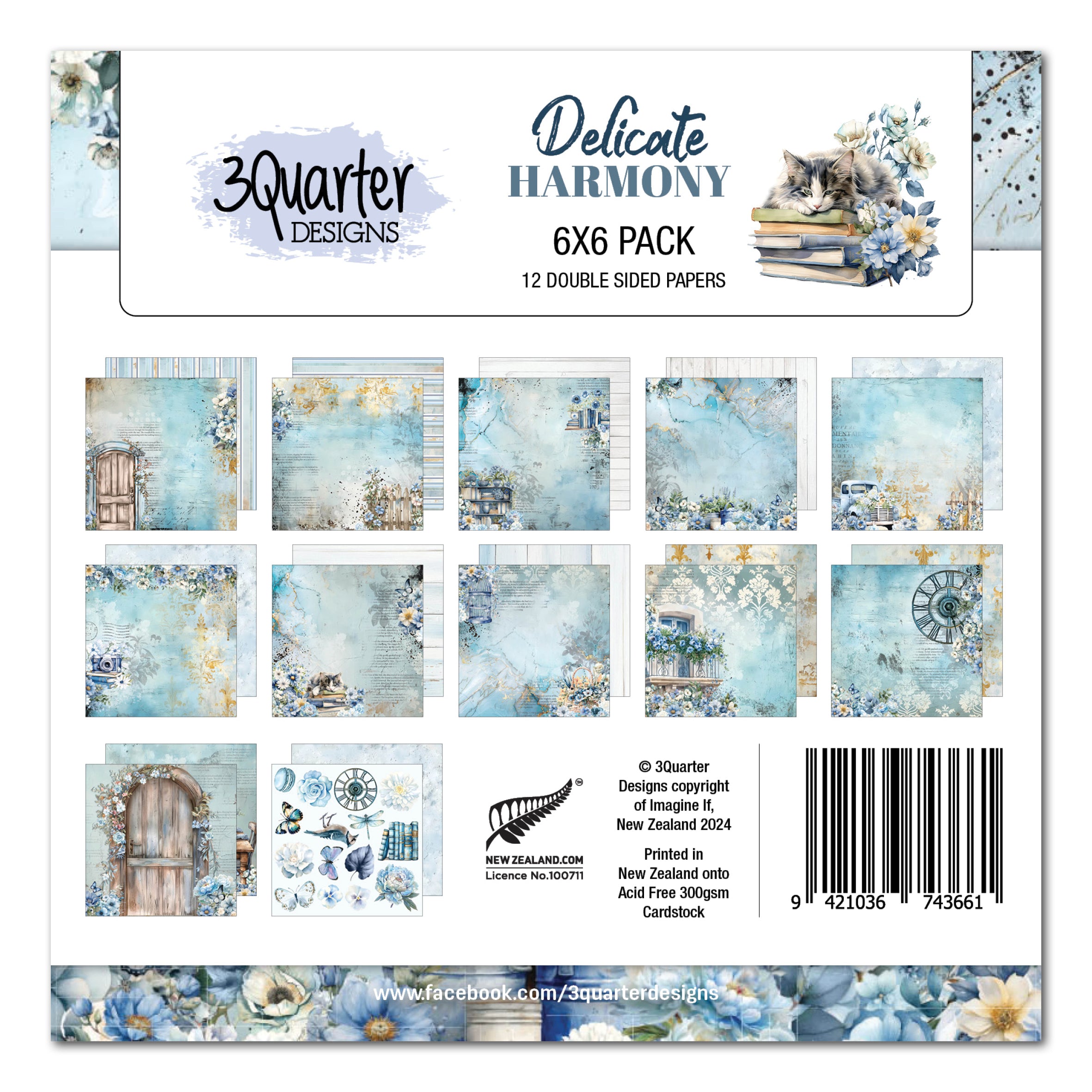 3Quarter Designs Delicate Harmony 6x6 Paper Pack