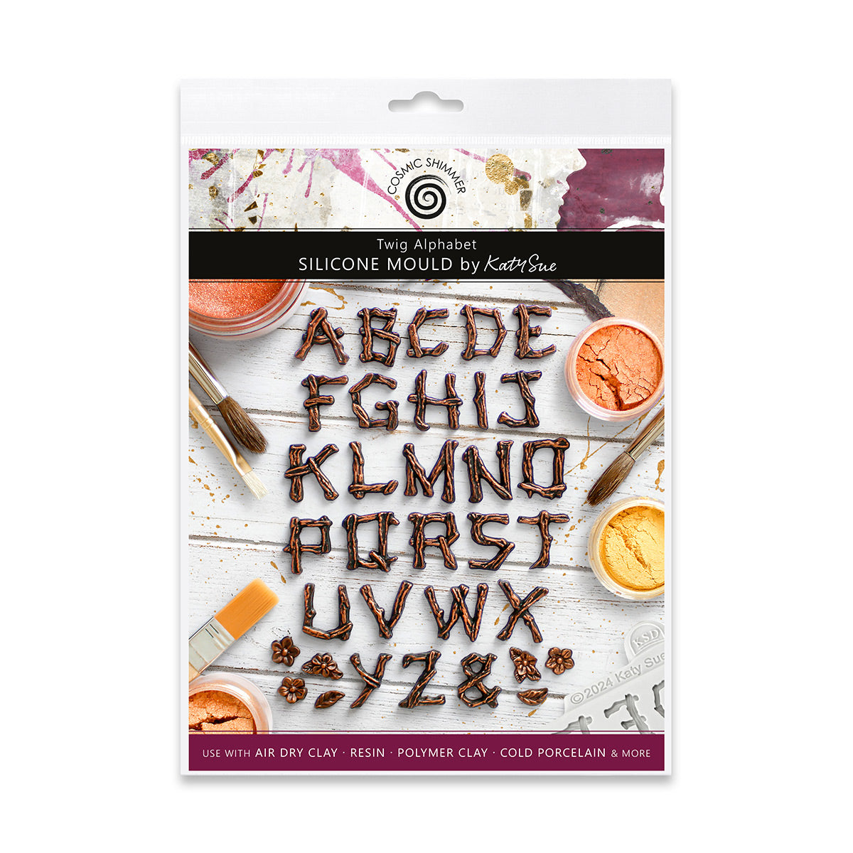 Cosmic Shimmer Twig Alphabet Silicone Mould