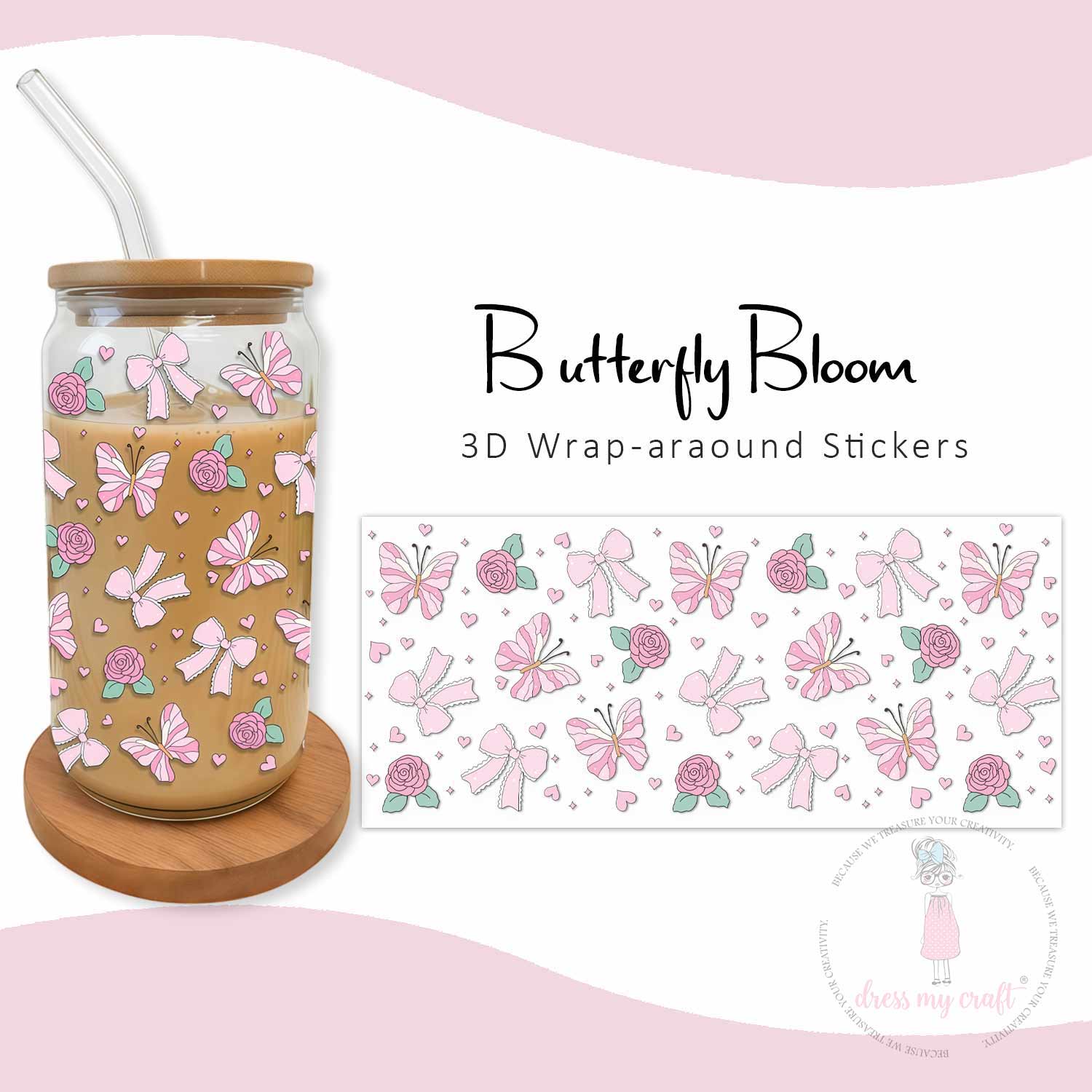 Dress My Craft - Stick N Peel Stickers - Butterfly Bloom