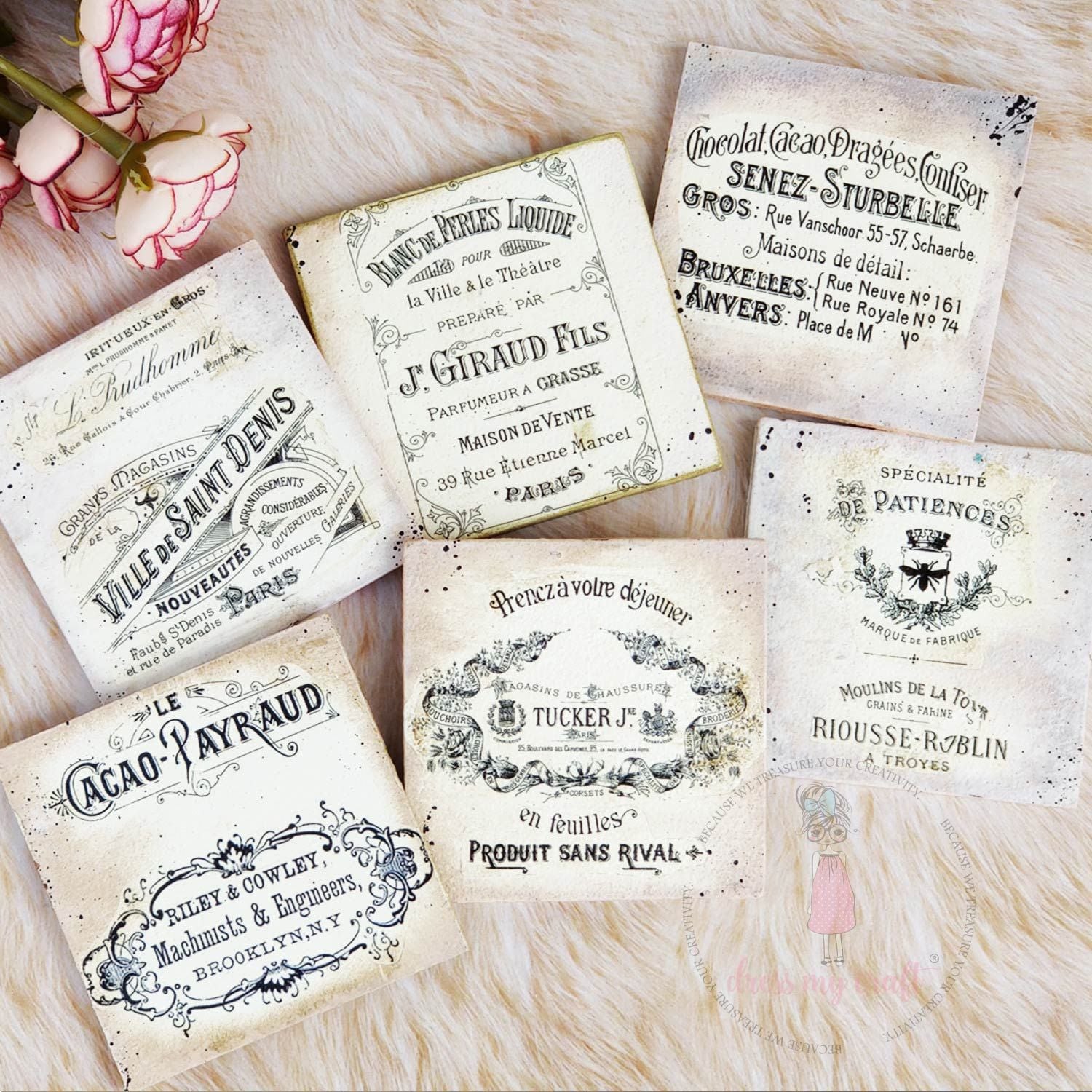 Dress My Craft - Transfer Me - Vintage Text #1