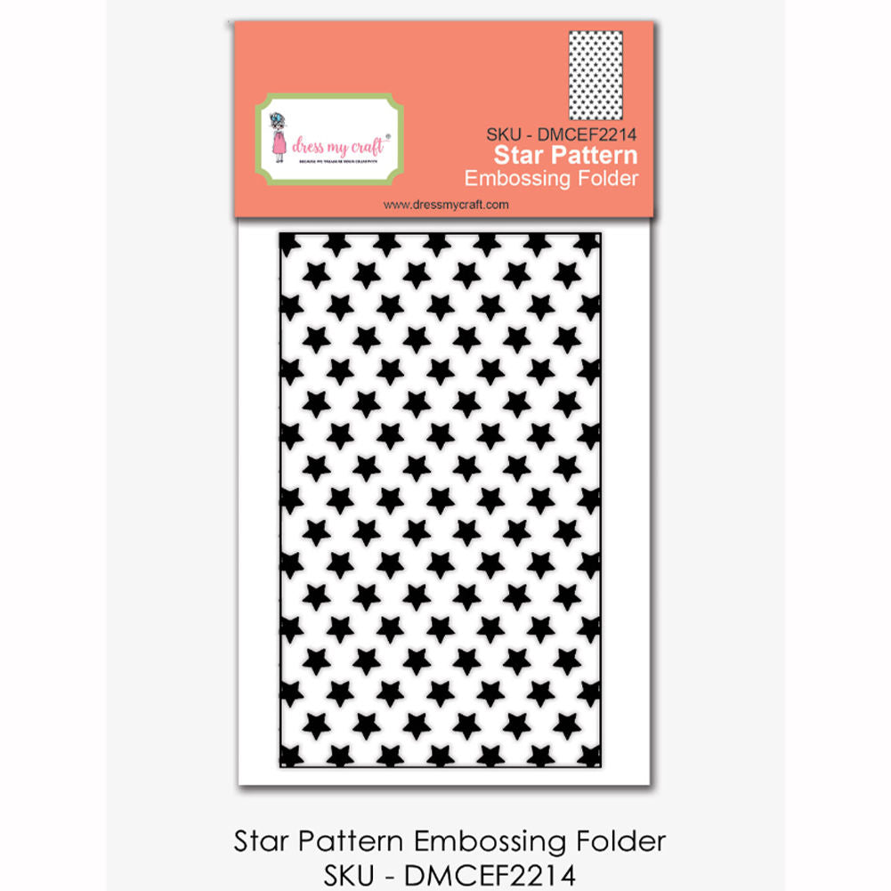 Dress My Craft - Star Pattern - Embossing Folder