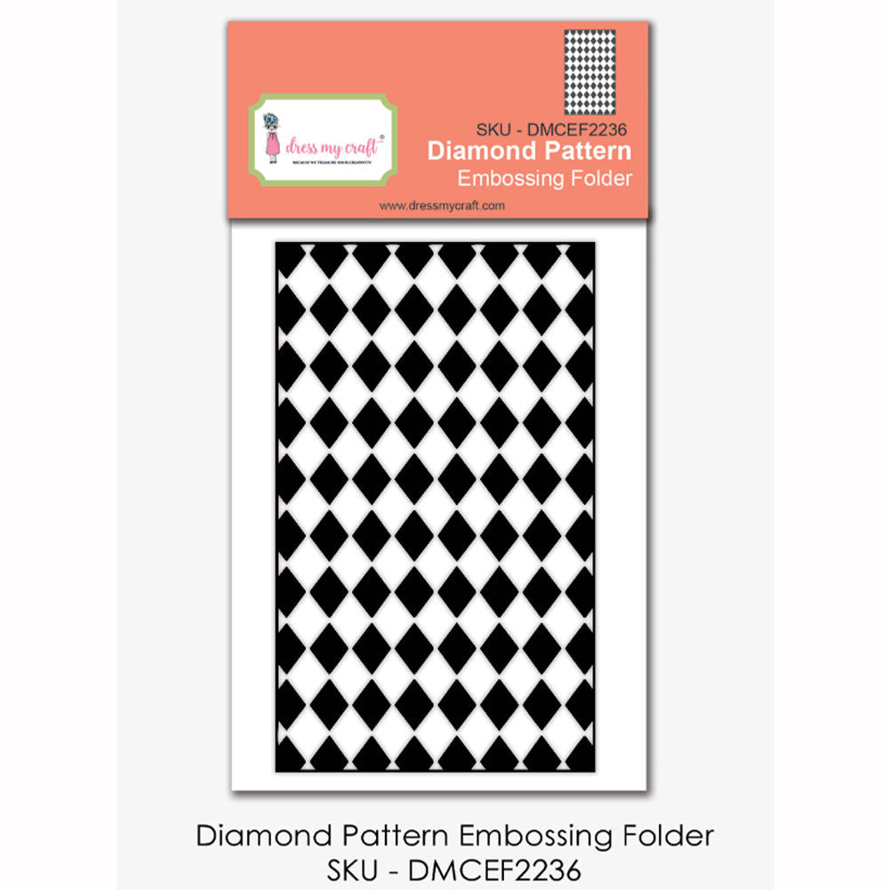 Dress My Craft - Diamond Pattern - Embossing Folder