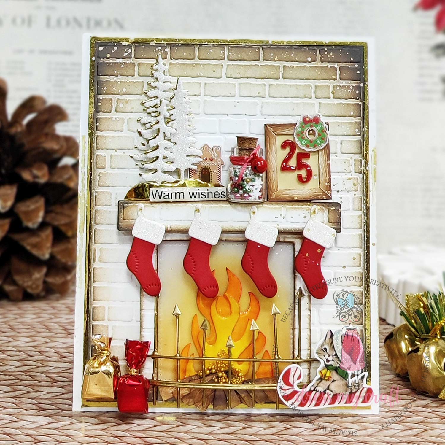 Dress My Craft - Brick Wall Pattern - Embossing Folder