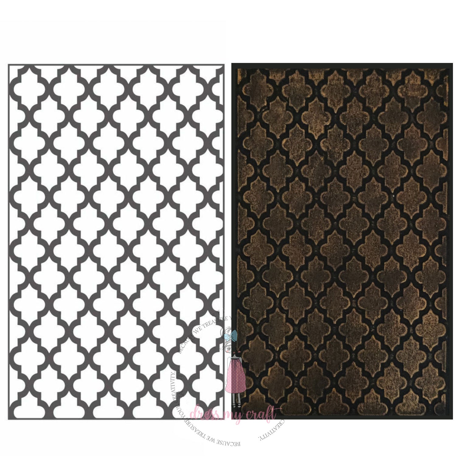 Dress My Craft - Lattice Pattern - Embossing Folder (Mini)