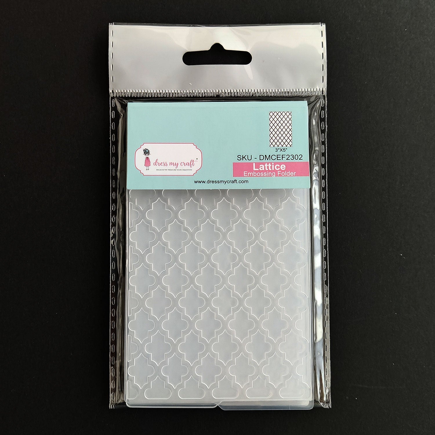 Dress My Craft - Lattice Pattern - Embossing Folder (Mini)