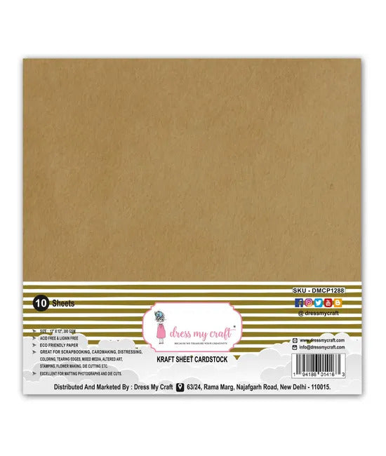 Dress My Craft - Kraft Sheet Cardstock