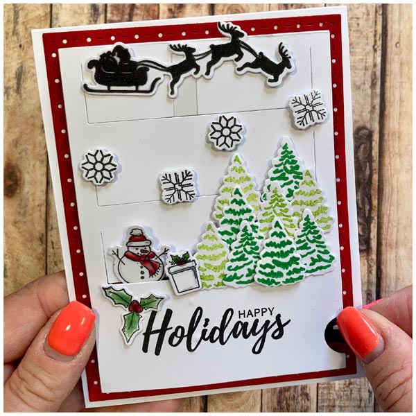 Made To Surprise A5 Clear Stamp Set Moving Scenes Christmas Sentiments | Set of 14