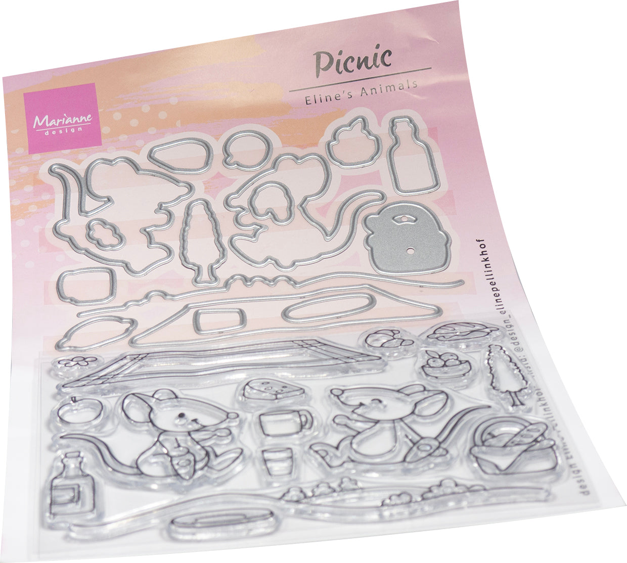 Marianne Design Stamp & Die Set - Eline's Animals - Picnic