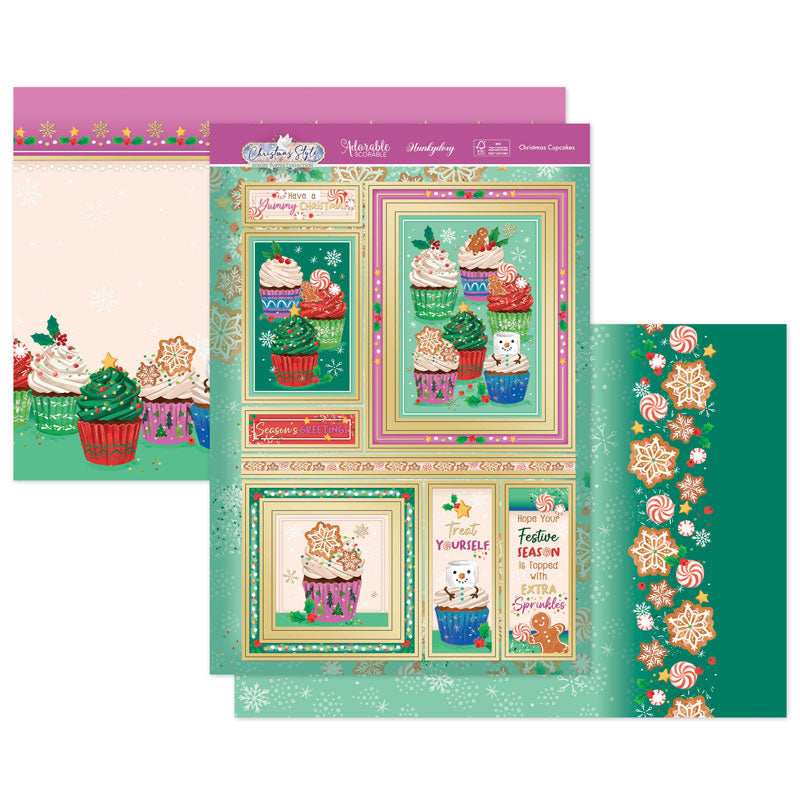 Christmas Cupcakes Luxury Topper Set