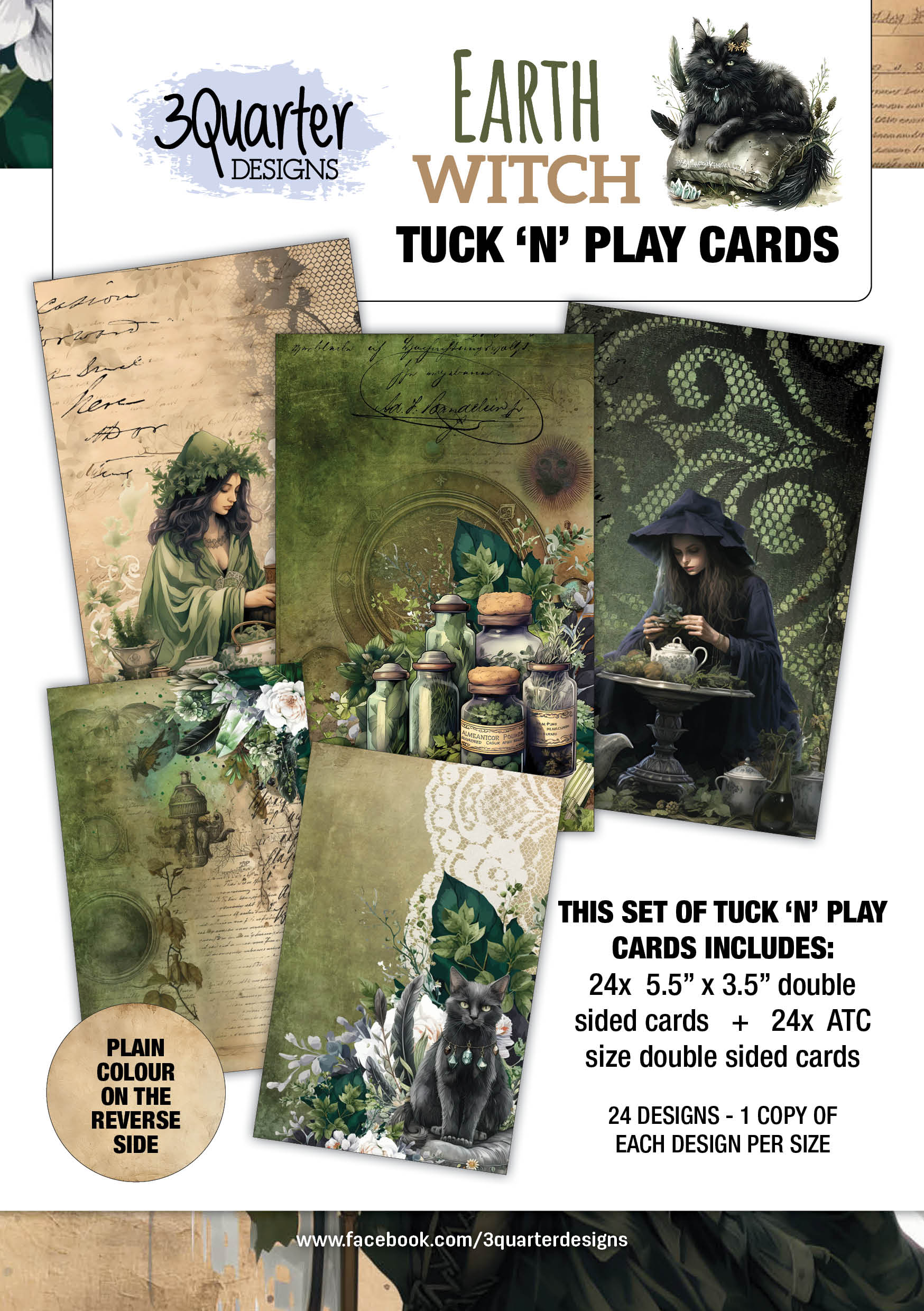 3Quarter Designs Earth Witch - Tuck N Play Cards