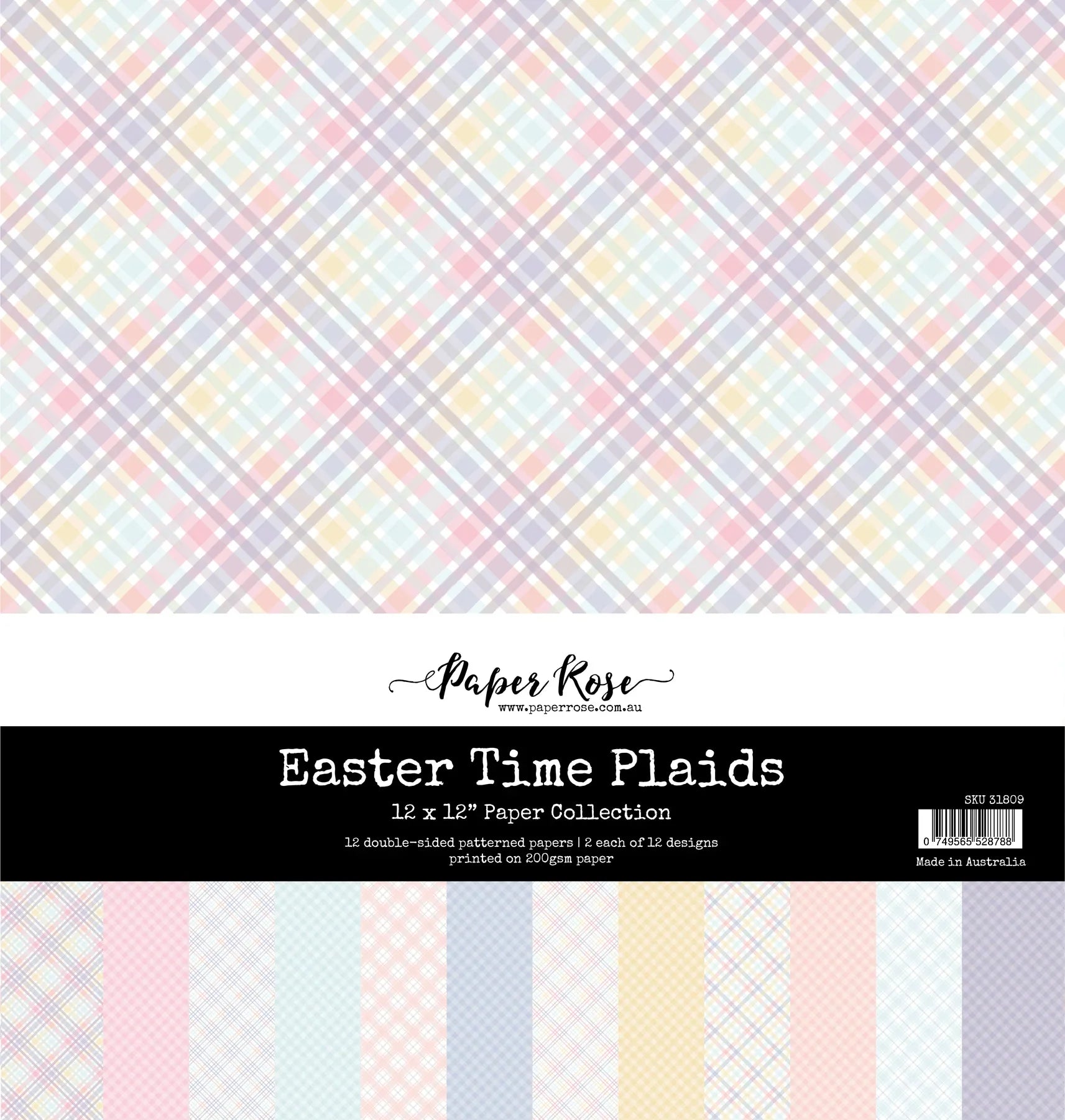 Easter Time Plaids 12x12 Paper Collection 31809