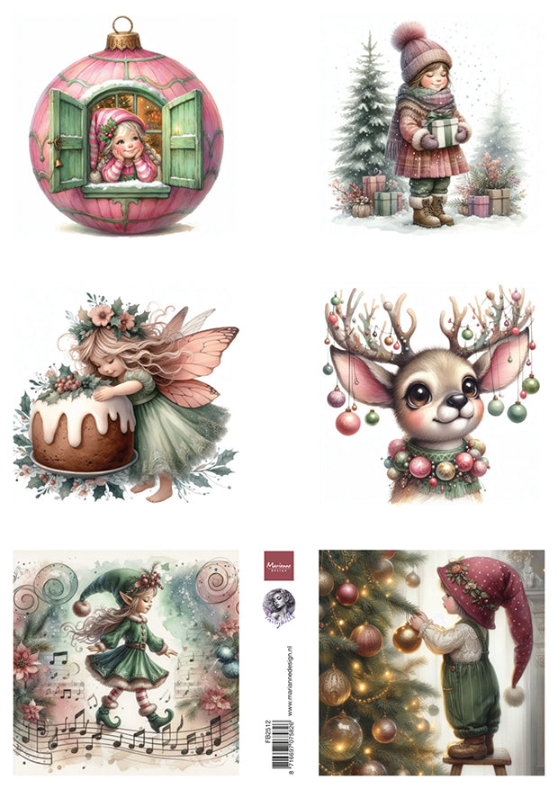 Marianne Design A4 Cutting Sheet - Fairybells - Enchanted Christmas