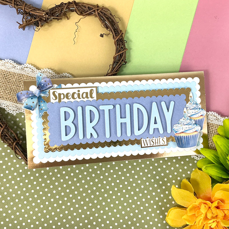 Scalloped Foiled Edge Card Blanks & Envelopes Megabuy