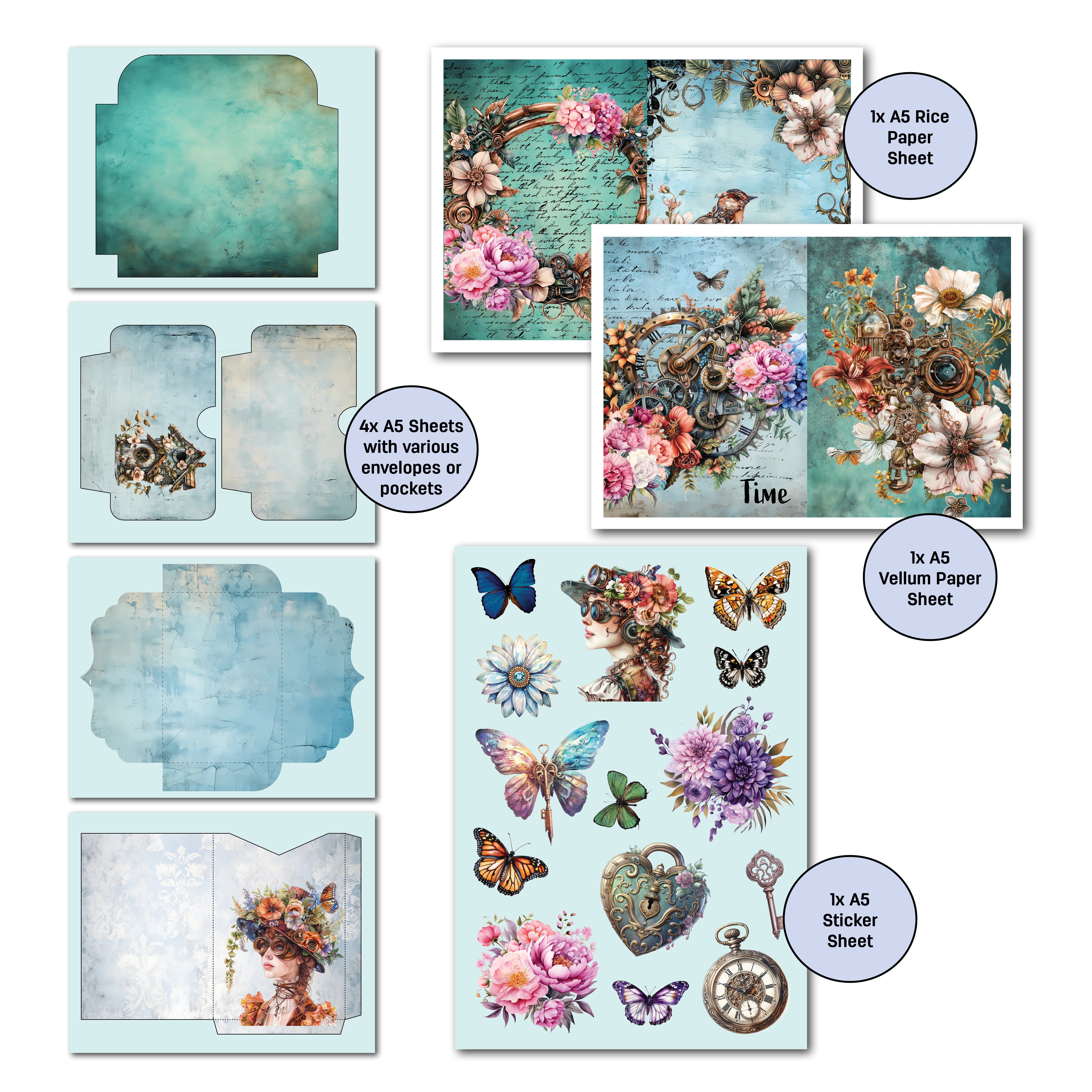 3Quarter Designs Floral Mechanica - Gimme More Pack