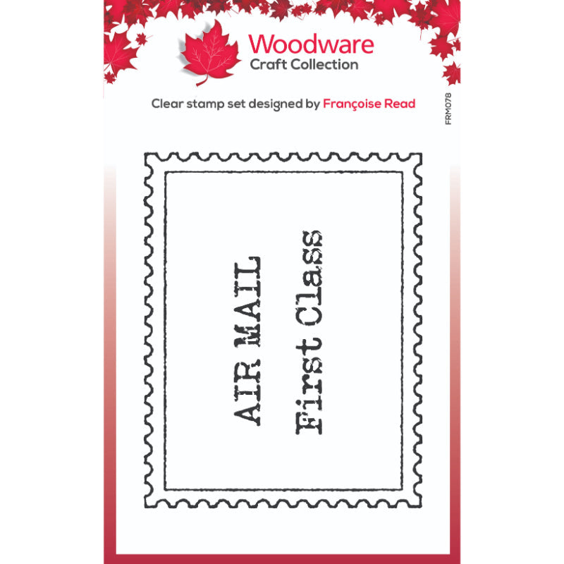 Woodware Clear Singles Empty Postage Stamp 3 in x 4 in Stamp Set
