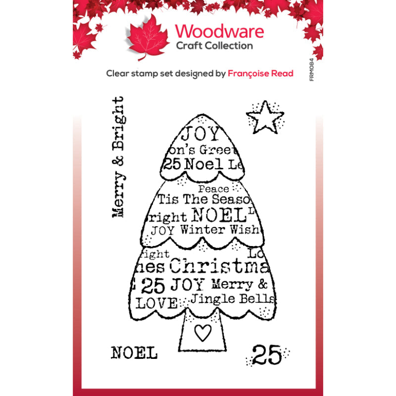 Woodware Clear Singles Tree Wishes 3 in x 4 in stamp Set