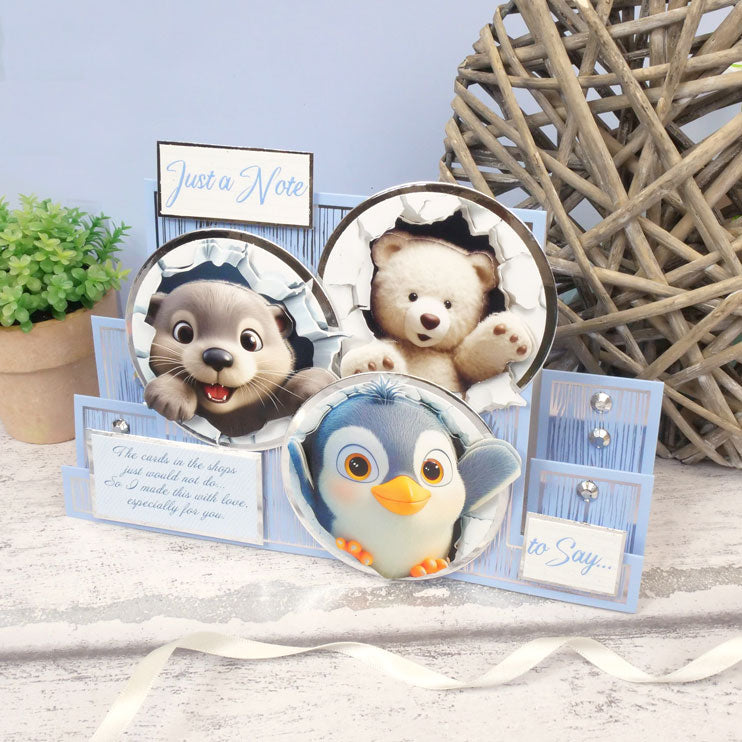 Foiled Pattern Stepper Cards - Square Centrepiece