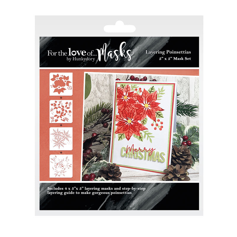 For the Love of Masks - Layering Poinsettias