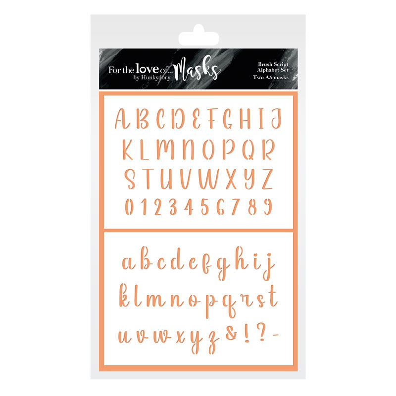 For the Love of Masks - Brush Script Alphabet Set