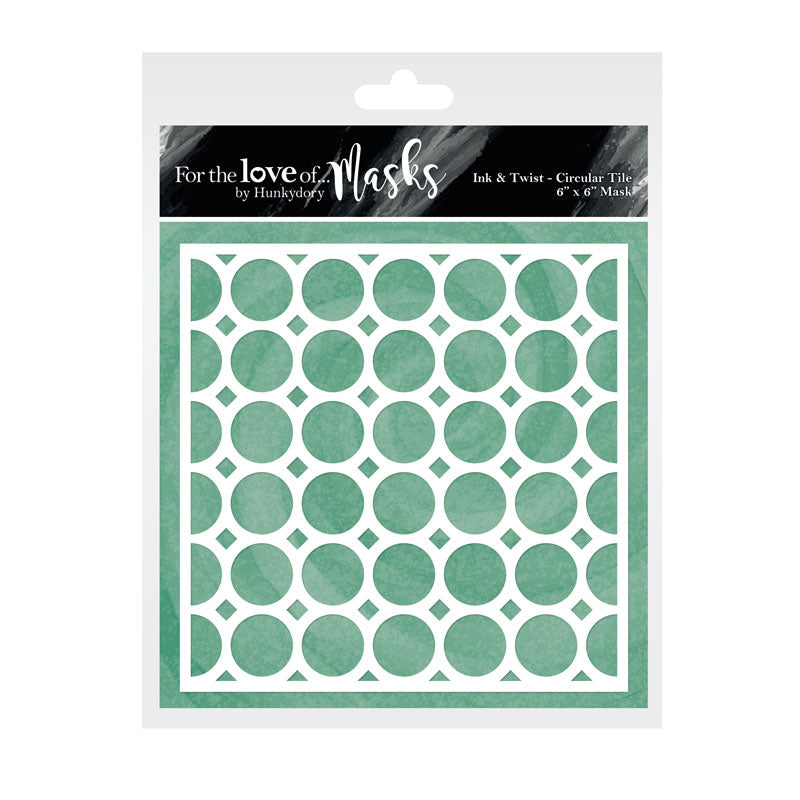 For the Love of Masks - Ink & Twist - Circular Tile