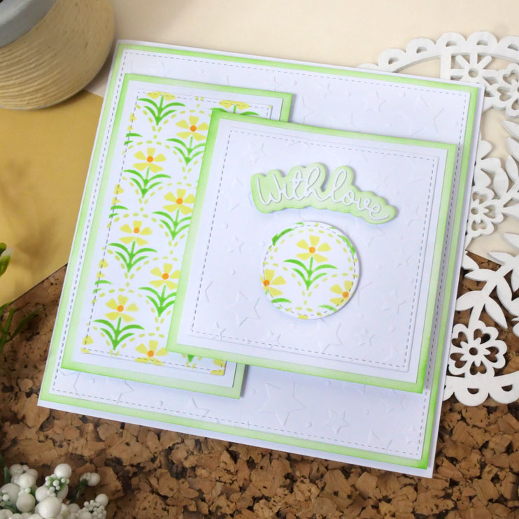 For the Love of Masks - Layering Scalloped Florals