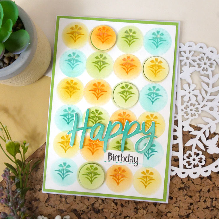 For the Love of Masks - Layering Scalloped Florals