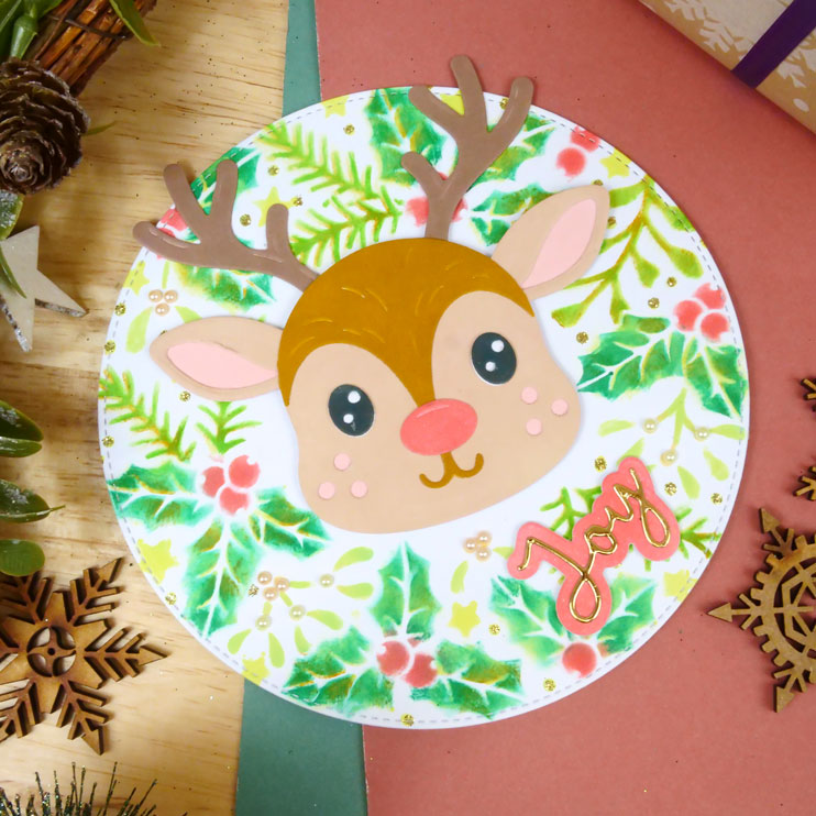 For the Love of Masks - Festive Wreath & Corners