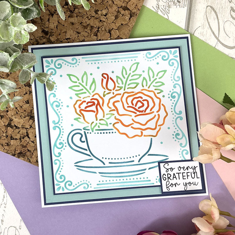 For the Love of Masks - Blooming Centrepiece - Teacup