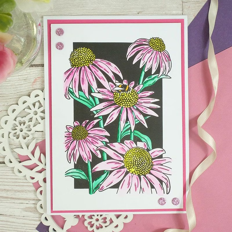 For the Love of Stamps - Coneflower Delights