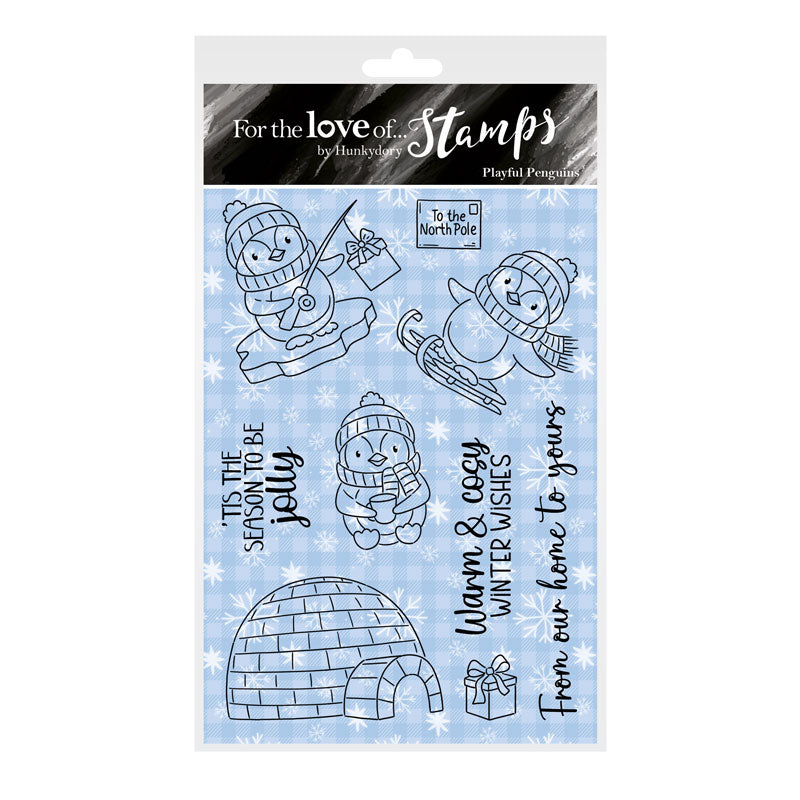 For the Love of Stamps - Playful Penguins