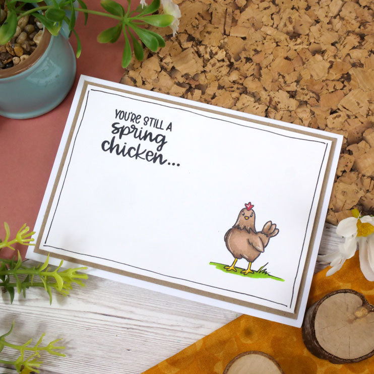 For the Love of Stamps - Cheery Cow & Chickens