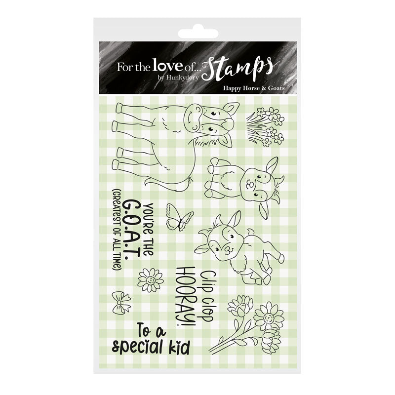 For the Love of Stamps - Happy Horse & Goats