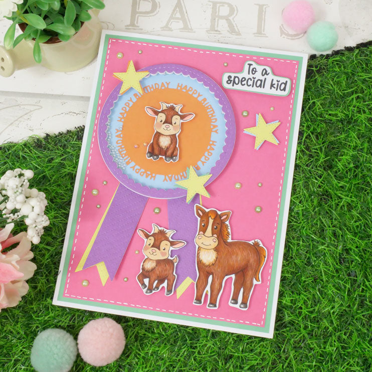 For the Love of Stamps - Happy Horse & Goats