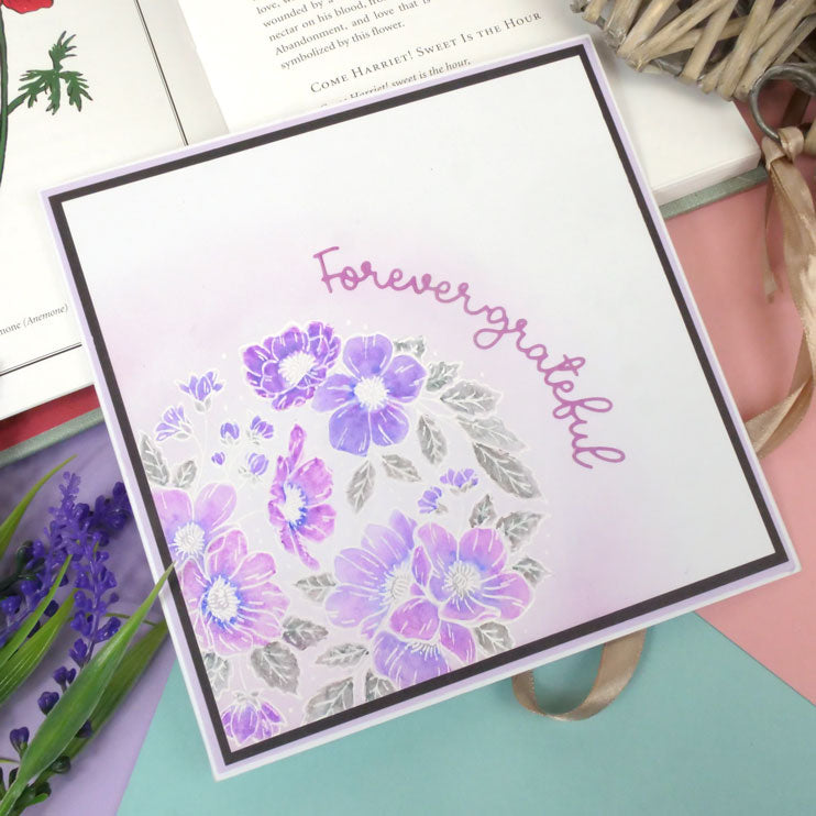 For the Love of Stamps - A Circle of Anemones