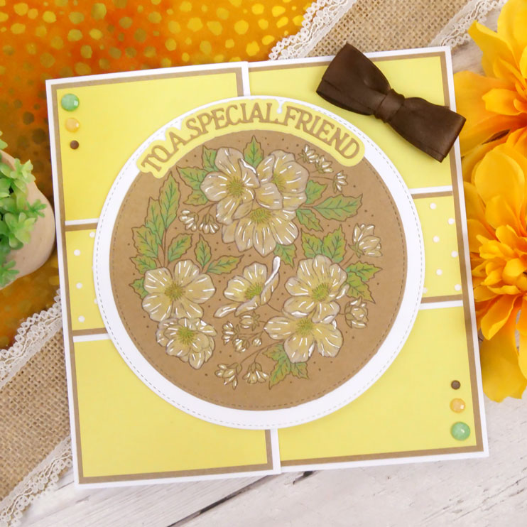 For the Love of Stamps - A Circle of Anemones