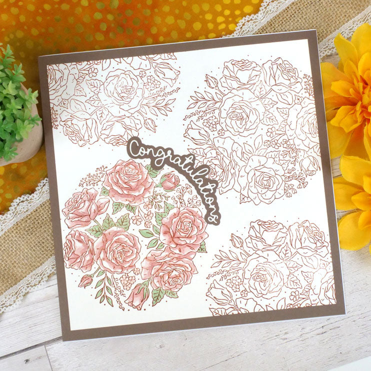 For the Love of Stamps - A Circle of Roses